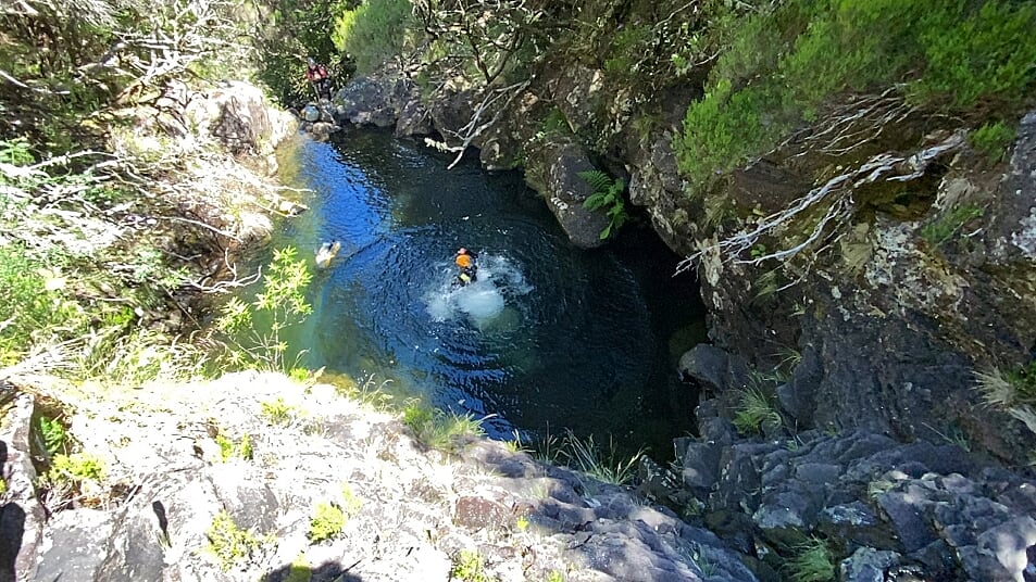 Natural pools in the canyons of Madeira island