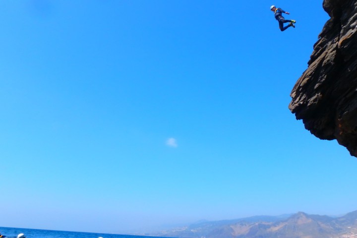 a large mountain in the background